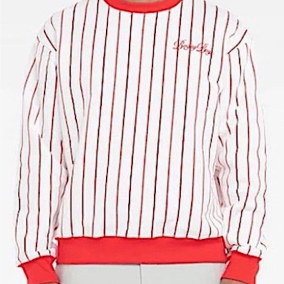 Bogey Boys Men’s Pinstripe Crew Neck sweater. Macklemore Golf Cotton Comfort - Picture 1 of 9